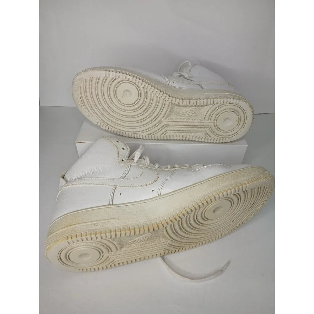 Nike Air Force 1 Mid Triple White Sneakers Men’s Size 10.5 High Top Shoes